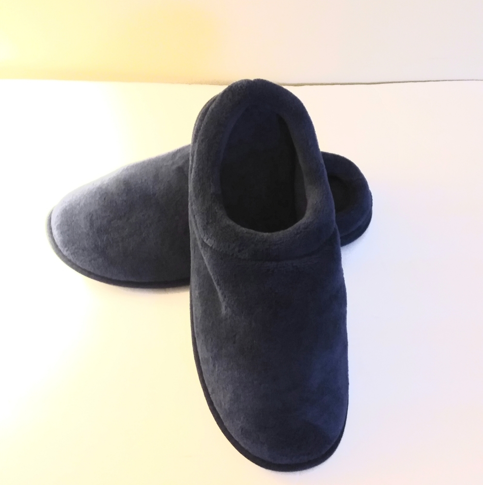 NWOT Club Room Men's Slippers Navy Blue Indoor-Outdoor Slip On